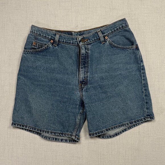 Vintage Levi's 950 Relaxed Fit Jean Shorts Cotton High Rise Medium Wash Size 13 - Picture 1 of 9